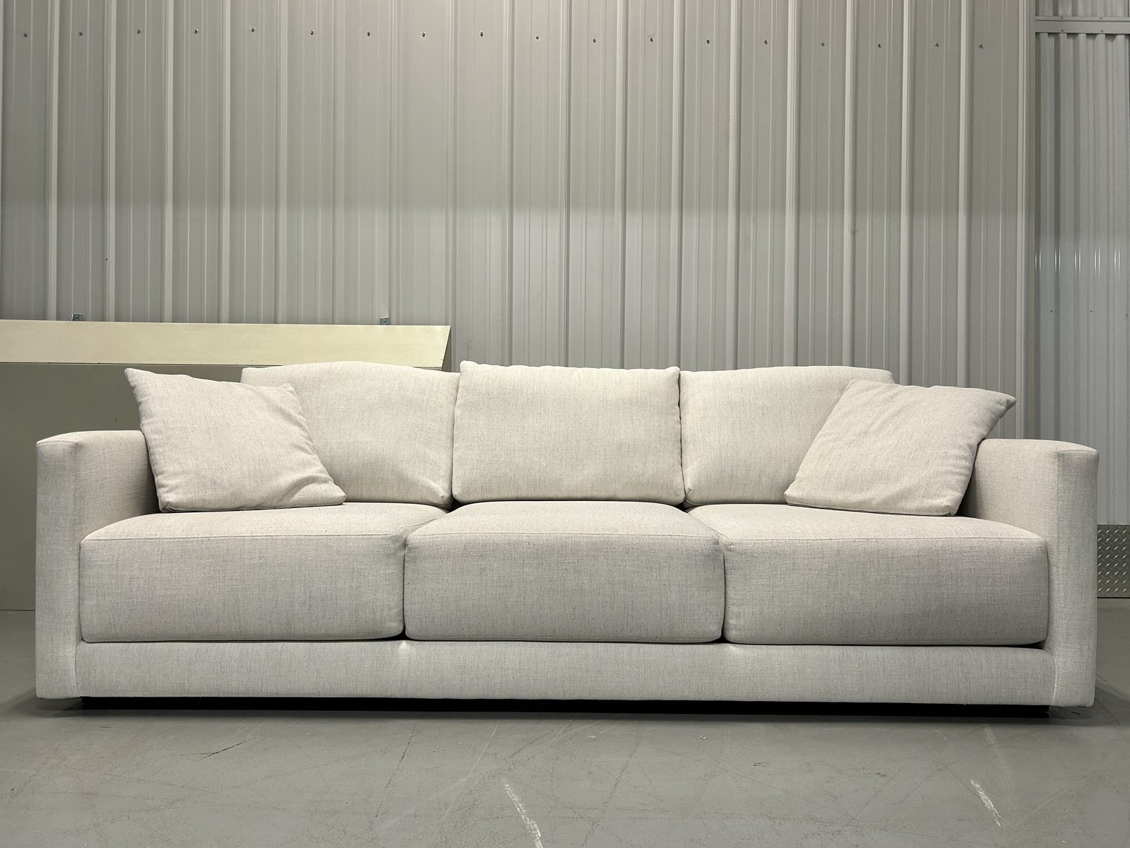Crate & Barrel Gather 99 inch Deep Sofa Tribute, Quartz Fabric